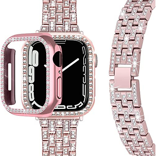 Miimall Compatible Con Apple Watch Series 9/8/7 45mm Bling B