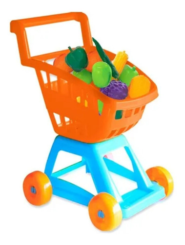 Carrito Super Mercado Changuito Con Frutas Y Verdura Duravit