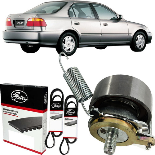 Imagem 1 de 10 de Kit Correia Dentada + Alternador Civic 1.7 16v 2005 2006