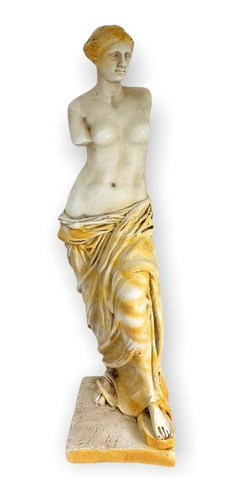 Escultura Deusa Grega Vênus De Milo Patinada 27 Cm Em Resin