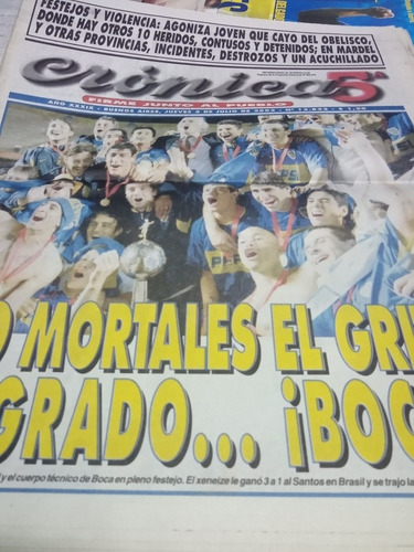 Diario Completo Crónica Boca Campeón De América Julio 2003.