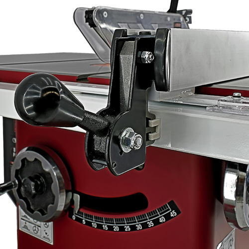 Sierra De Mesa Tipo Industrial De 10 Pulgadas Con Motor Trifásico De 5 Hp 320 V. 60 Hz Para Uso Profesional Con Mesa De Trabajo De Hierro Con Extensiones De 44 X 27 Pulgadas Kn Rxw-10q Knova