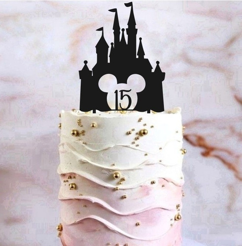 1 Topper Adorno Torta Castillo Disney 12 Topper Cupcakes A Elección Hada