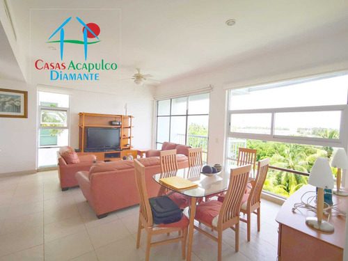 Cad Mayan Lakes 1-501. En Condominio Con Club De Playa. Terraza Con Vista A La Alberca Y Jardines