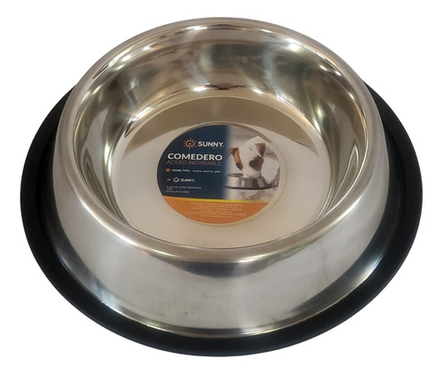 Plato De Acero Inoxidable Antiderrapante Para Perros Acero 64oz