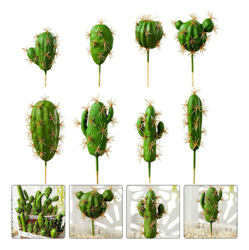 8 Adornos De Plantas Suculentas De Cactus Simulados Para El