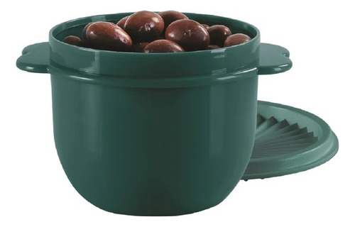 Tupperware Star Bowl 750 Ml 100% Hermético Tapa Cierre Click Verde Oscuro