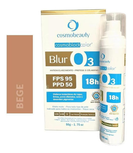 Blur O3 Ozônio Bege Cosmoblock Fps95 Comosbeauty