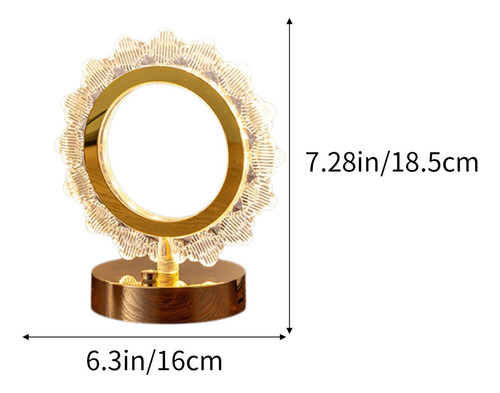 Lámpara De Mesa De San Valentín Con 7 Luces Led De Colores