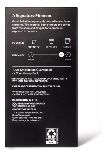 Nespresso Good&gather Concerto Espresso Roast Coffe 10 Pod