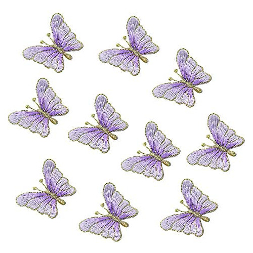 Pack De 10 Parches Bordados Delicados, Parches De Mariposas,