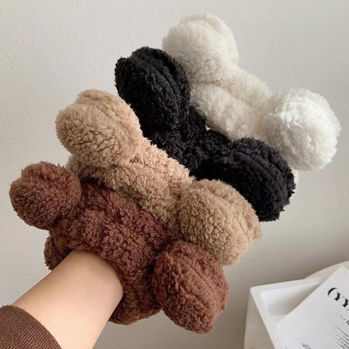 Vicha P/ Skincare Y Maquillaje Osito Cute Soft Tela Peluche Blanco