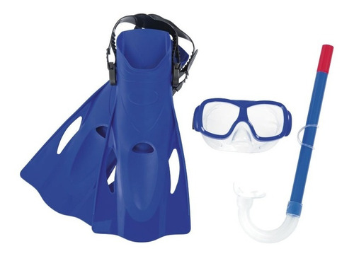 Kit Buceo Bestway 25019 Snorkel Patas De Rana Para +7 Años