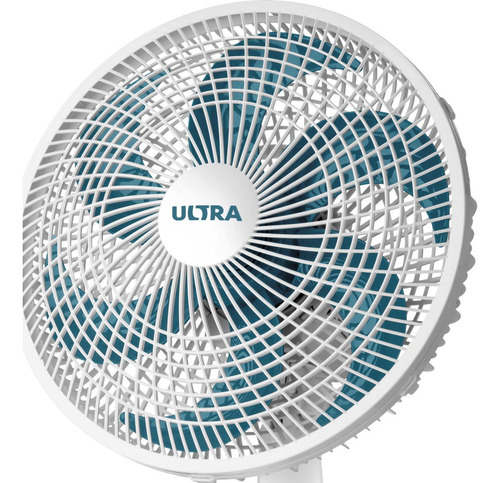Ventilador de mesa Ultra V-30-6P branco com 6 pás cor azul-petróleo, 30 cm de diâmetro 220 V