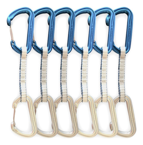 6 Anillas Spectre 12cm Dmm Cinta Express Montaña Escalada Color Azul
