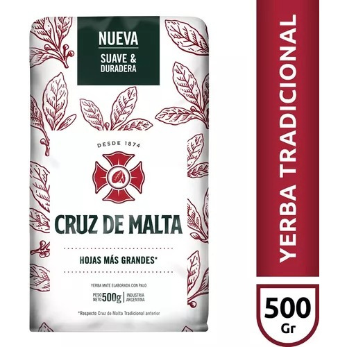 Yerba Mate Cruz De Malta Mate Tradicional  X 500 G Sin Tacc