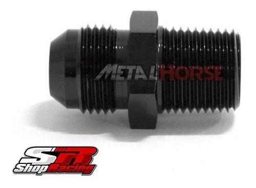 Niple 4an X 1/8 Npt Preto - Metal Horse Conexão Aeroquip