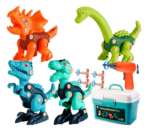 Set De Dinosaurios Armables En Maleta - Juguete Didáctico P