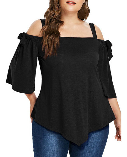 Bx) I Mujeres Blusa Tops Moda Casual Tallas Grandes