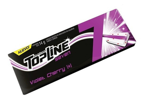 Oferta! Caja 16 Chicles Topline Seven Cherry Cereza S Azucar