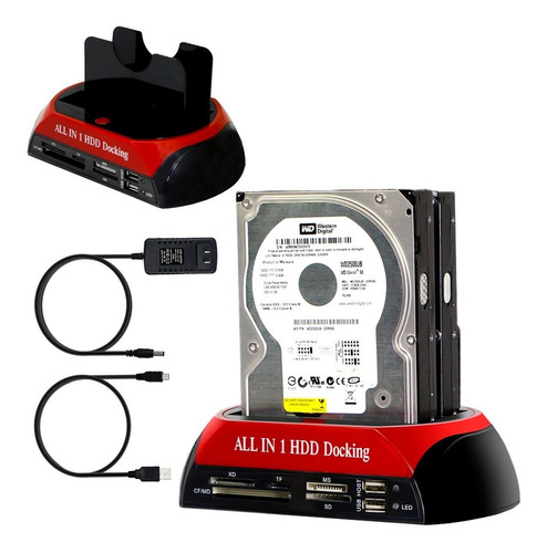Dock Disco Duro 2.5 3.5 Sata Ide Multilector Backup Usb Hdd