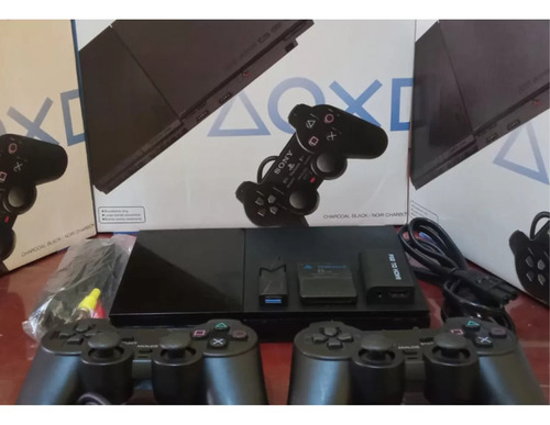 Entrega Rápida - Playstation 2 Completo + 69 Jogos + 2 Controles Preto (Recondicionado)