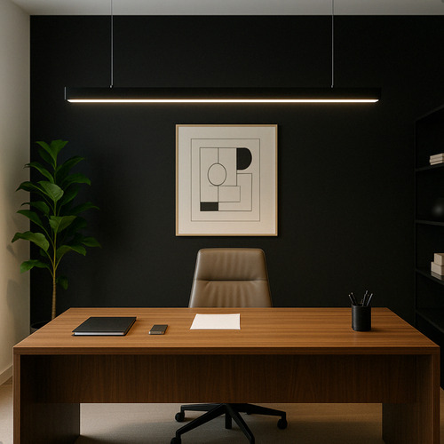 Pendente Luminária Linear Led Teto Moderno Luxuoso Sala Hall