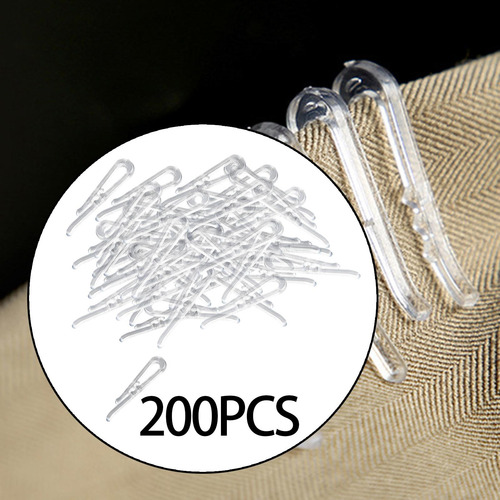 200x Clipe Transparente, Clipe De Camisa Dente Quadrado 38mm