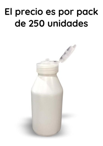 Imagen 6 de 10 de Frascos Plasticos 100 Cc Tapa Dosificadora Flip Top X 250 Un