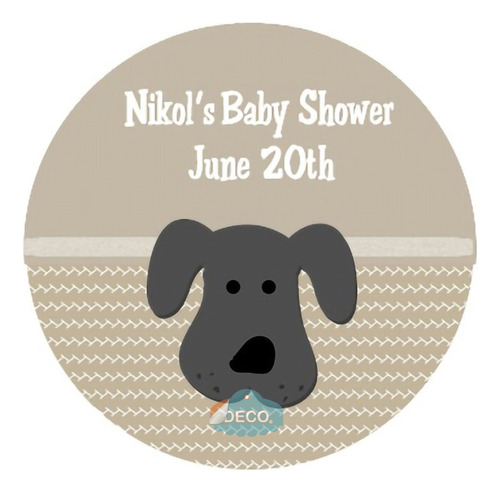 Mi Mi Baby Shower Niña Y Niño Adhesivas 50 Pz 8.5cm