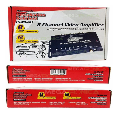 Splitter Amplificador Distribuidor Rca 1x8 Av Reg-indi A 12v