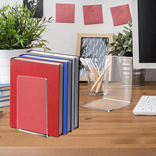 Bookends Bookends Biblioteca De Biblioteca 8 Piezas Clear Ac