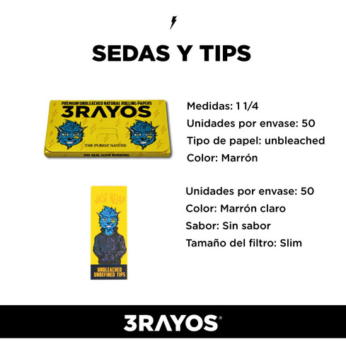 Kit Armador De Cigarrillo + Sedas Y Tips X 100 + Lata 3rayos Lobo