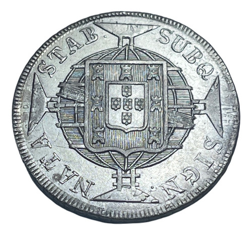 Moeda Prata 960 Réis 1821 Rio V. Xe-2a Sobre 8 Reales Lima