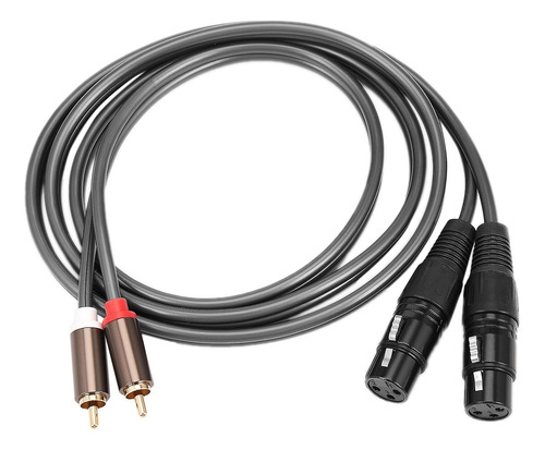 Cable 2 Xlr Hembra 2 Rca 3 Metros 