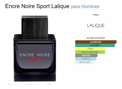 Perfume Lalique Encre Noire Sport Edp Para Hombre 100 Ml