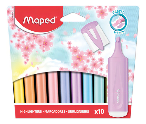 Resaltador Marca Texto Maped Pastel 1-5mm X 10 Colores