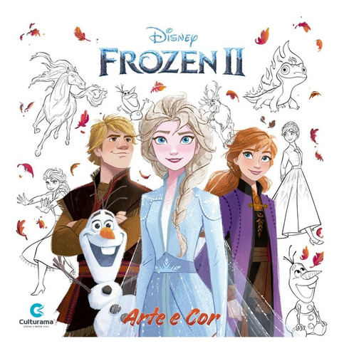 Livro De Colorir Infantil Frozen 2 Disney - Arte E Cor