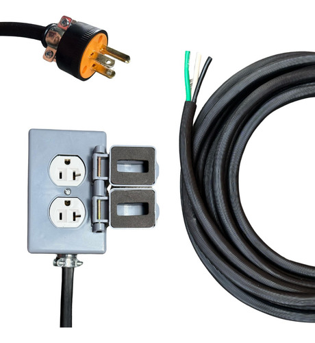 Extensión Duplex Uso Rudo 100% Cobre Calibre 3x10 50 Metros