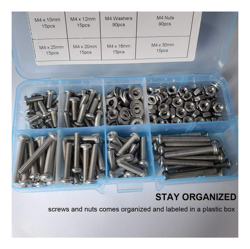 M4-07 X 10 Mm, 12 Mm, 16 Mm, 20 Mm, 25 Mm, 30 Mm Tornillos