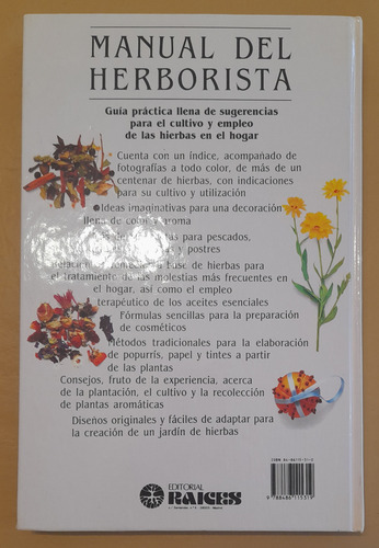Manual De Herboristeria, Guía Práctica Para El Uso Y Culti (Usado)