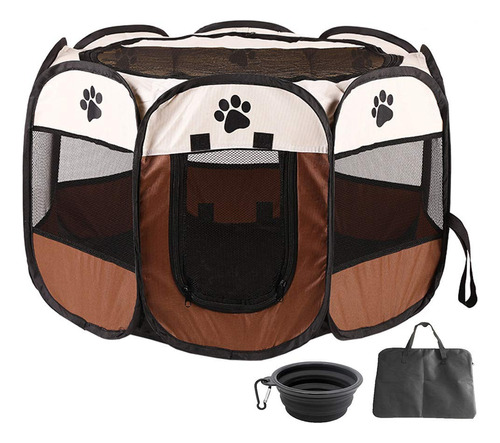 Enkarl Corralito Plegable Portatil Para Mascotas + Bolsa De 