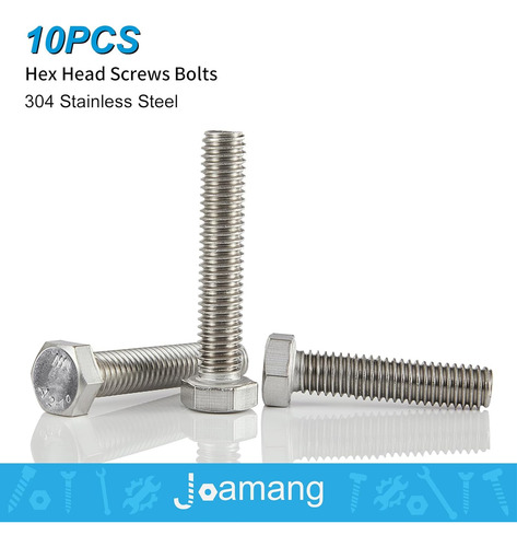 Tornillo Hexagonal M10 X 1.378 Pulgada, Acero Inoxidable 304