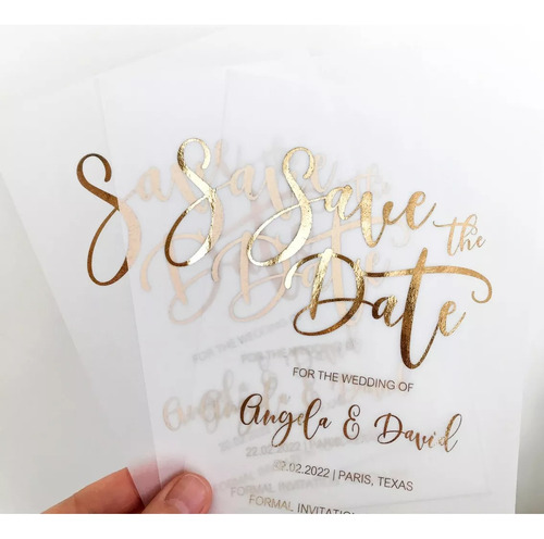50 Invitaciones Boda Save The Date + 50 Sobres