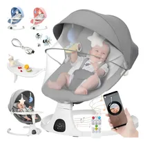 Comprar Con Mosquitero Y Música Para Bebés Mecedoras Eléctrica