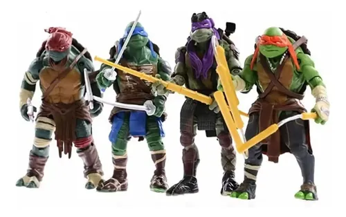 Tortugas Ninja Figuras Set X 4 12-14cm Pv-23