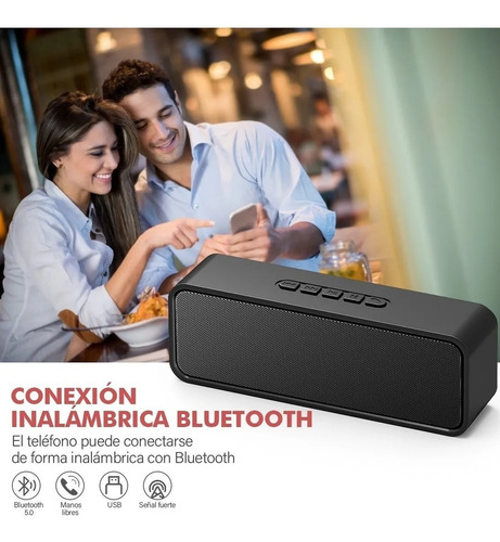 Imagen 3 de 10 de Bocina Bluetooth 5.0 Portátil Altavoces Portátiles Duales