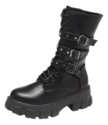 comprar Botas Martin De Suela Gruesa De Estilo Punk Gótico Para Muje
