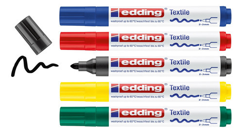 Marcador Para Tela Edding 4500 Set 5 Colores