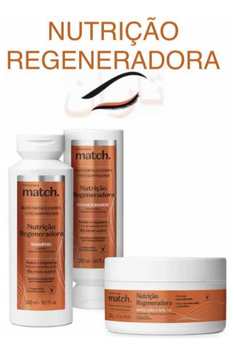Kit Combo Match Nutrição Regeneradora: Sh. + Cond. + Máscara